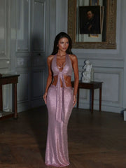 Zella Maxi Dress Metallic Pink