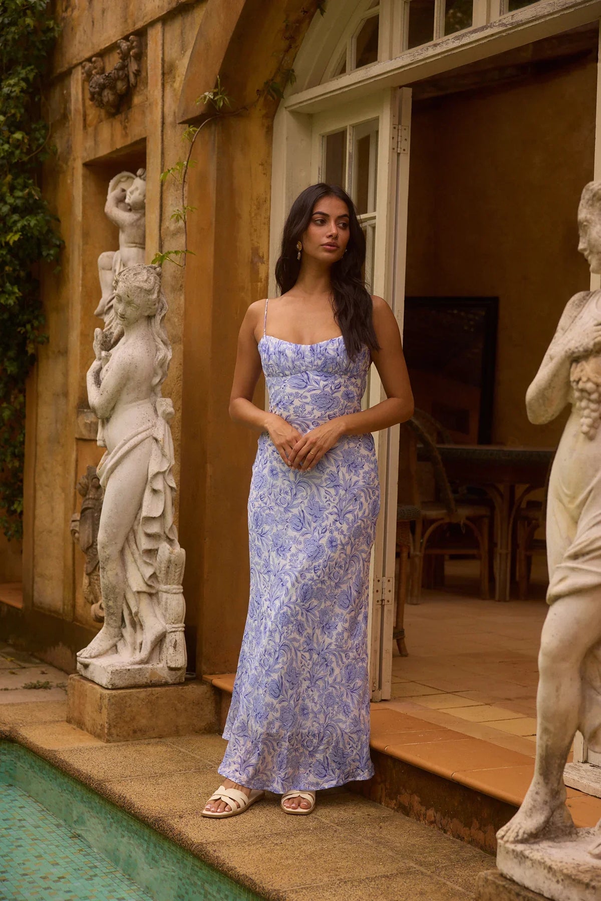 Azure Oasis Maxi Dress Blue